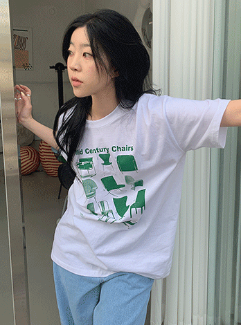 Vintage chairs box tee (3color)