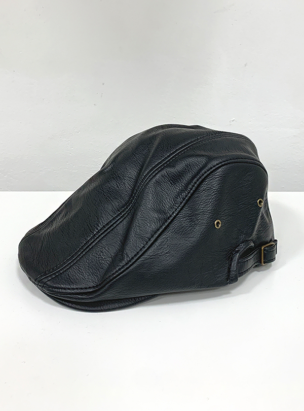 Leather hunting cap
