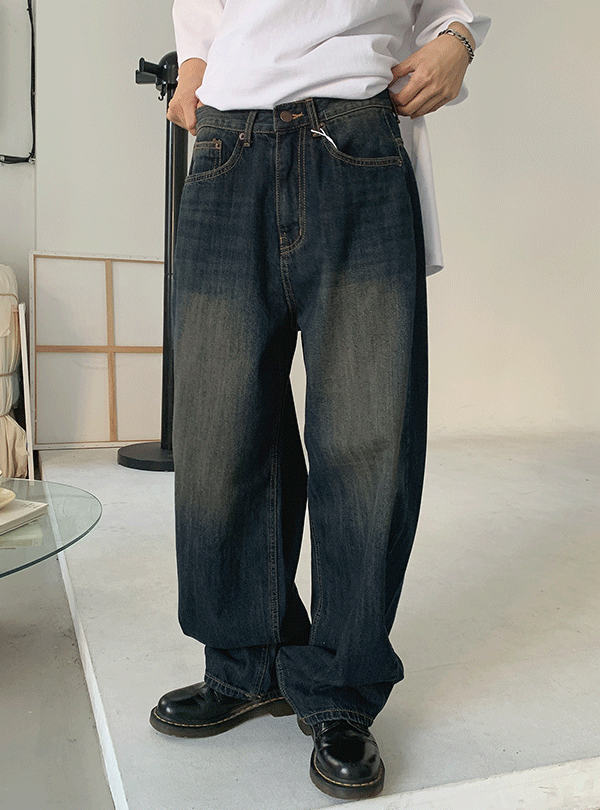 Amekaji vintage washed jeans