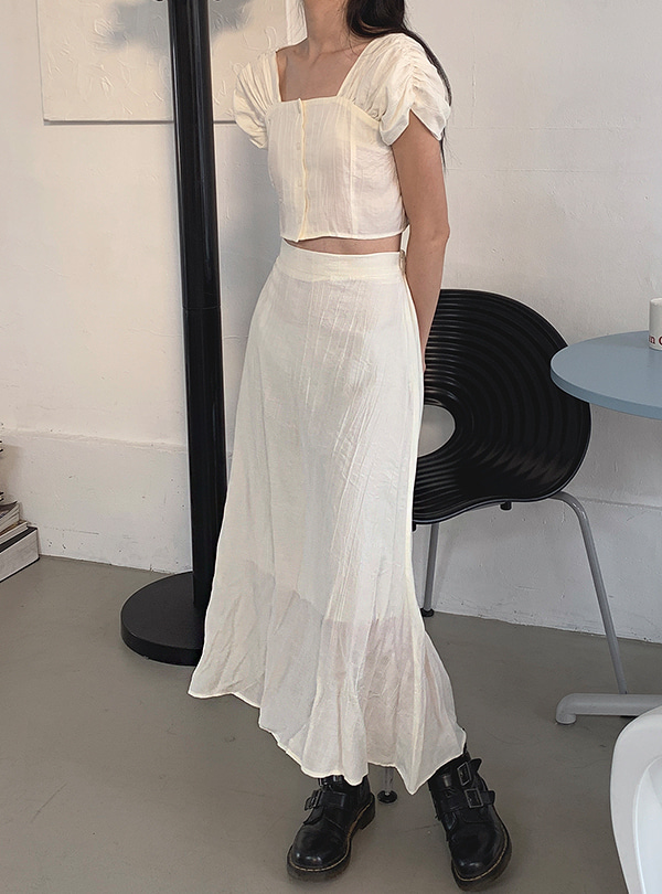 [BEST/MD추천] Wave flare long skirt (2color)